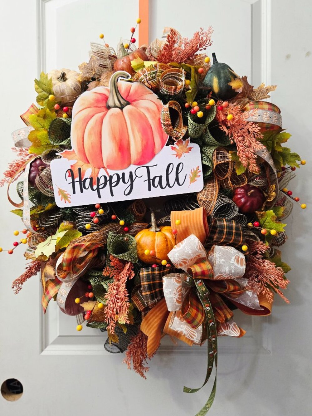 Happy Fall Autumnal Wreath